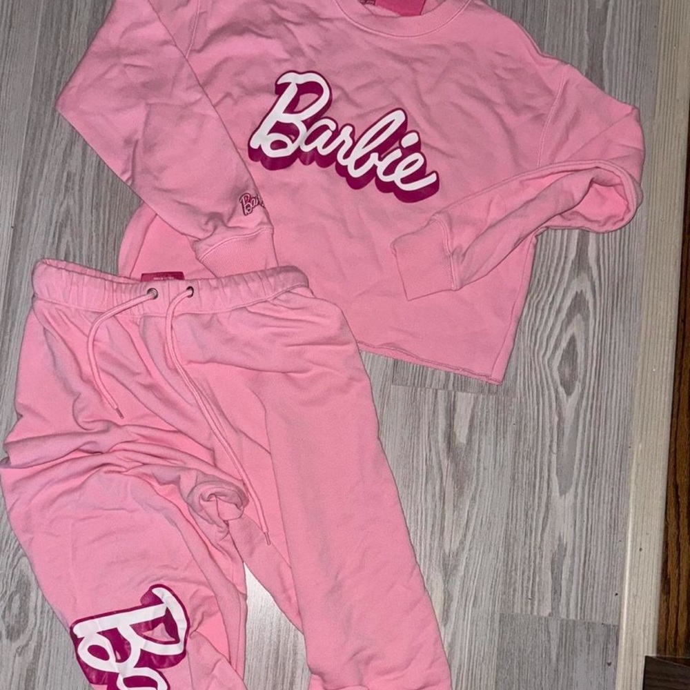 Barbie Light Pink Logo Sweatshirt and Joggers Set